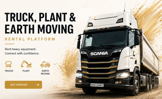 Heavy duty Scania truck on the road